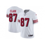 Nike San Francisco 49ers #87 Dwight Clark White Rush Men Stitched NFL Vapor Untouchable Limited Jersey