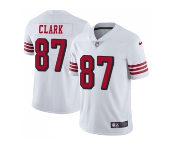 Nike San Francisco 49ers #87 Dwight Clark White Rush Men Stitched NFL Vapor Untouchable Limited Jersey