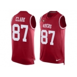 Nike San Francisco 49ers #87 Dwight Clark red Team Color Men's Stitched NFL Limited Tank Top Jersey