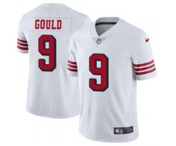 Nike San Francisco 49ers #9 Robbie Gould White Color Rush Vapor Limited Jersey