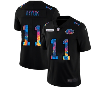 San Francisco 49ers #11 Brandon Aiyuk Men's Nike Multi-Color Black 2020 NFL Crucial Catch Vapor Untouchable Limited Jersey