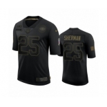 San Francisco 49ers #25 Richard Sherman Black 2020 Salute To Service Limited Jersey