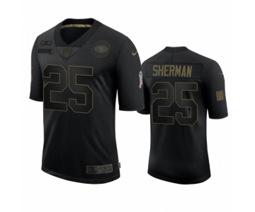 San Francisco 49ers #25 Richard Sherman Black 2020 Salute To Service Limited Jersey