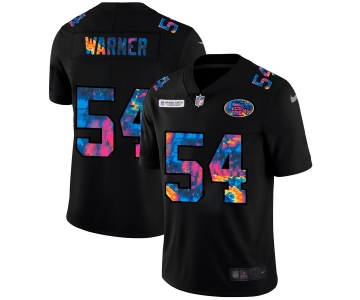 San Francisco 49ers #54 Fred Warner Men's Nike Multi-Color Black 2020 NFL Crucial Catch Vapor Untouchable Limited Jersey