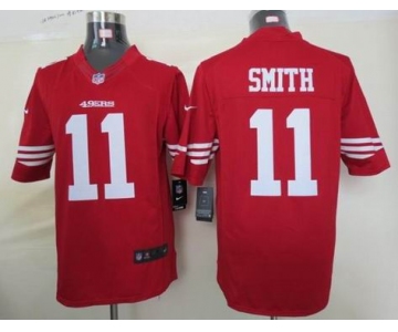 nike nfl jerseys san francisco 49ers #11 smith red[nike limited]