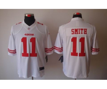 nike nfl jerseys san francisco 49ers #11 smith white[nike limited]