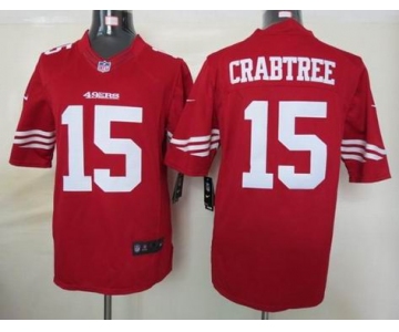 nike nfl jerseys san francisco 49ers #15 crabtree red[nike limited]