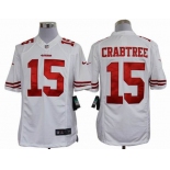 nike nfl jerseys san francisco 49ers #15 crabtree white[nike limited]