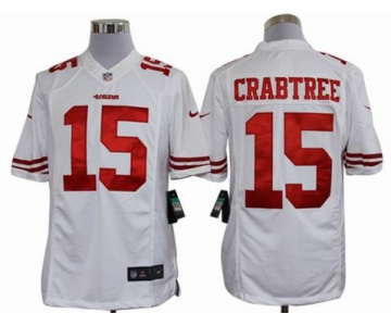 nike nfl jerseys san francisco 49ers #15 crabtree white[nike limited]