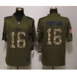 nike nfl jerseys san francisco 49ers #16 montana army green[nike Limited Salute To Service]