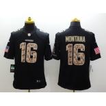 nike nfl jerseys san francisco 49ers #16 montana black[salute to service limited]