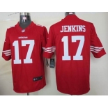 nike nfl jerseys san francisco 49ers #17 jenkins red[nike limited]