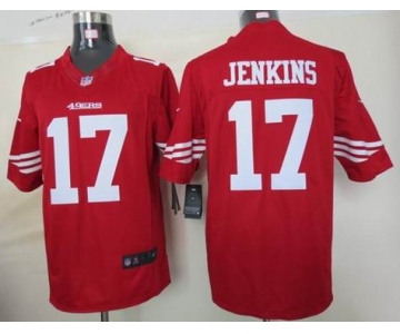 nike nfl jerseys san francisco 49ers #17 jenkins red[nike limited]