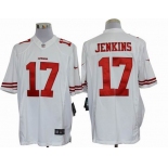 nike nfl jerseys san francisco 49ers #17 jenkins white[nike limited]