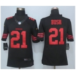 nike nfl jerseys san francisco 49ers #21 bush black[nike Limited][bush]