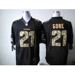 nike nfl jerseys san francisco 49ers #21 gore black[salute to service limited]