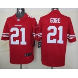 nike nfl jerseys san francisco 49ers #21 gore red[nike limited]