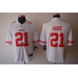 nike nfl jerseys san francisco 49ers #21 gore white[nike limited]