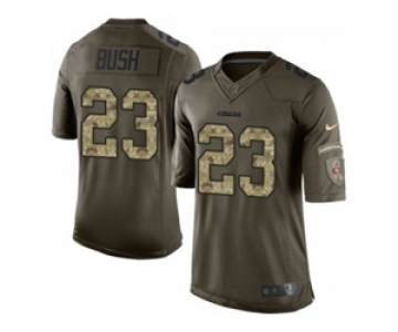 nike nfl jerseys san francisco 49ers #23 bush army green[nike Limited Salute To Service][bush]