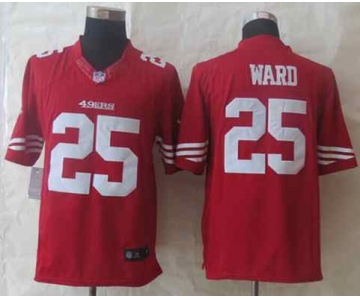 nike nfl jerseys san francisco 49ers #25 ward red[nike Limited]