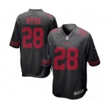 nike nfl jerseys san francisco 49ers #28 hyde black[nike limited]