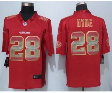 nike nfl jerseys san francisco 49ers #28 hyde red[Strobe Limited]