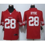 nike nfl jerseys san francisco 49ers #28 hyde red[nike Limited]