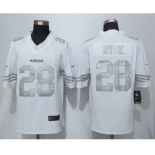 nike nfl jerseys san francisco 49ers #28 hyde white platinum[nike Limited]