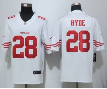 nike nfl jerseys san francisco 49ers #28 hyde white[nike Limited]