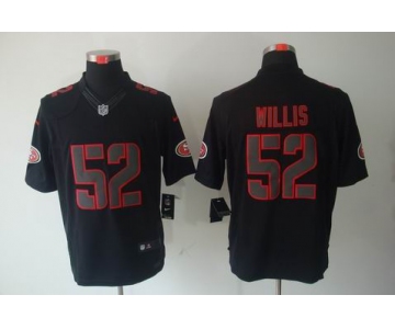 nike nfl jerseys san francisco 49ers #52 willis black[nike limited]