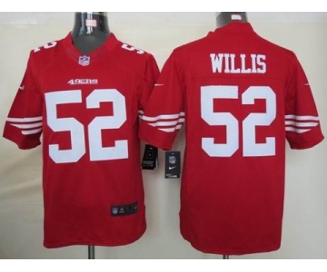 nike nfl jerseys san francisco 49ers #52 willis red[nike limited]