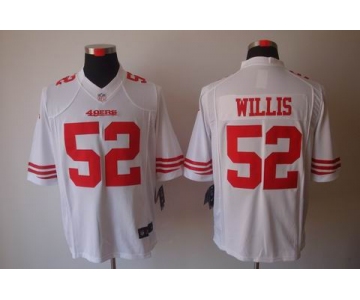 nike nfl jerseys san francisco 49ers #52 willis white[nike limited]