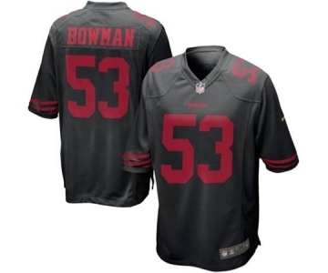 nike nfl jerseys san francisco 49ers #53 bowman black[nike limited]