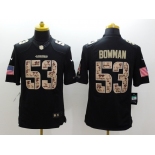 nike nfl jerseys san francisco 49ers #53 bowman black[salute to service limited]