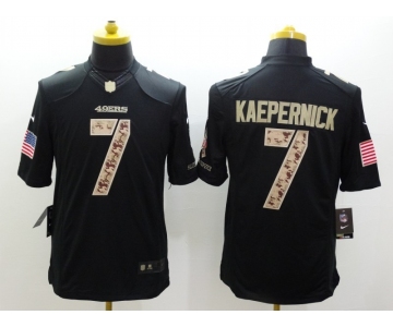 nike nfl jerseys san francisco 49ers #7 colin kaepernick black[salute to service limited]