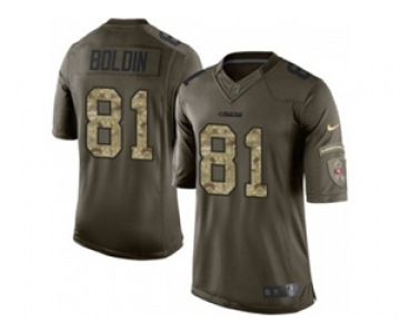 nike nfl jerseys san francisco 49ers #81 boldin army green[nike Limited Salute To Service]