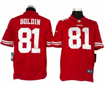 nike nfl jerseys san francisco 49ers #81 boldin red[nike limited]