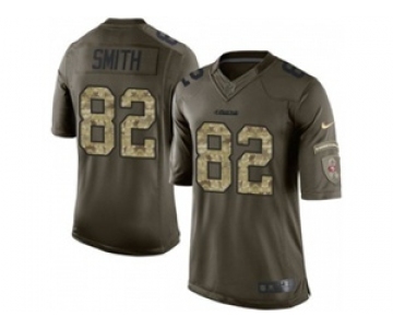 nike nfl jerseys san francisco 49ers #82 smith army green[nike Limited Salute To Service][smith]