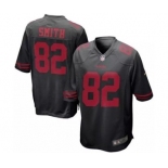 nike nfl jerseys san francisco 49ers #82 smith black[nike limited][smith]