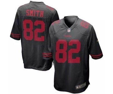 nike nfl jerseys san francisco 49ers #82 smith black[nike limited][smith]