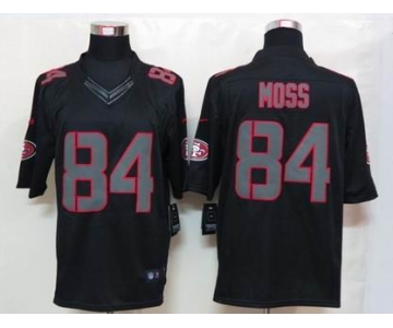 nike nfl jerseys san francisco 49ers #84 moss black[nike limited]