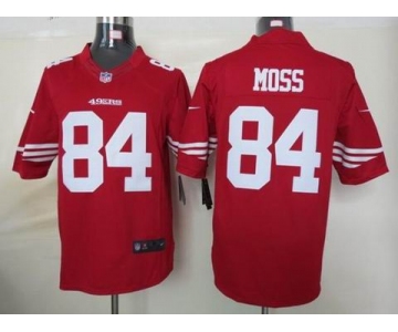 nike nfl jerseys san francisco 49ers #84 moss red[nike limited]