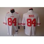 nike nfl jerseys san francisco 49ers #84 moss white[nike limited]