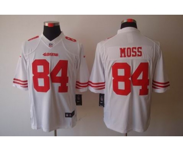 nike nfl jerseys san francisco 49ers #84 moss white[nike limited]