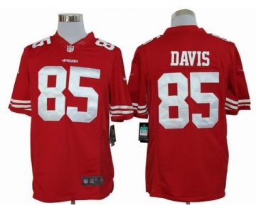 nike nfl jerseys san francisco 49ers #85 davis red[nike limited]