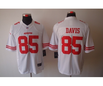 nike nfl jerseys san francisco 49ers #85 davis white[nike limited]