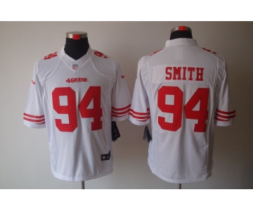 nike nfl jerseys san francisco 49ers #94 smith white[nike limited]