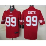 nike nfl jerseys san francisco 49ers #99 smith red[nike limited]