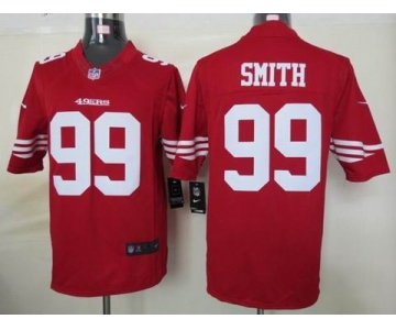 nike nfl jerseys san francisco 49ers #99 smith red[nike limited]