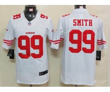 nike nfl jerseys san francisco 49ers #99 smith white[nike limited]